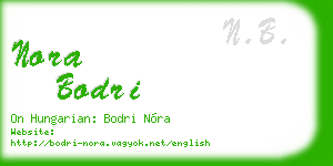 nora bodri business card